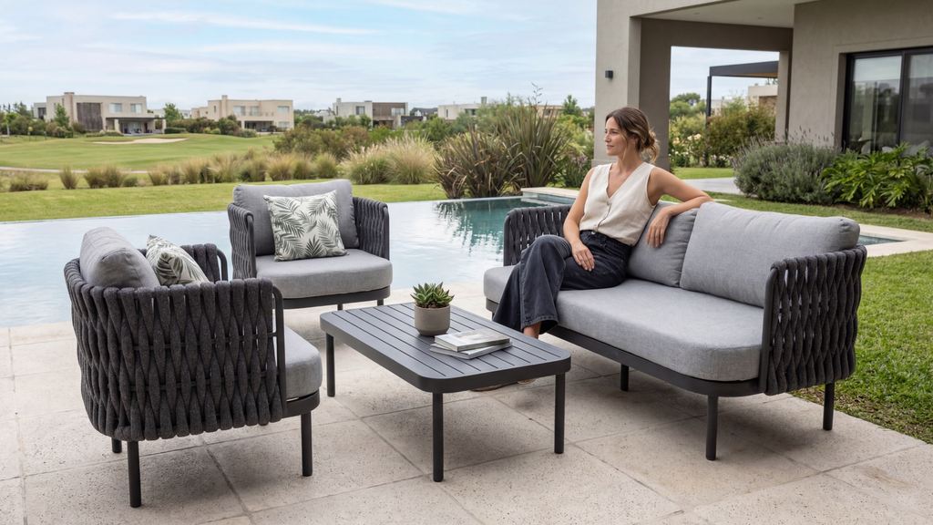 ROMA Set Living | Sillones con Deco Cordón Náutico