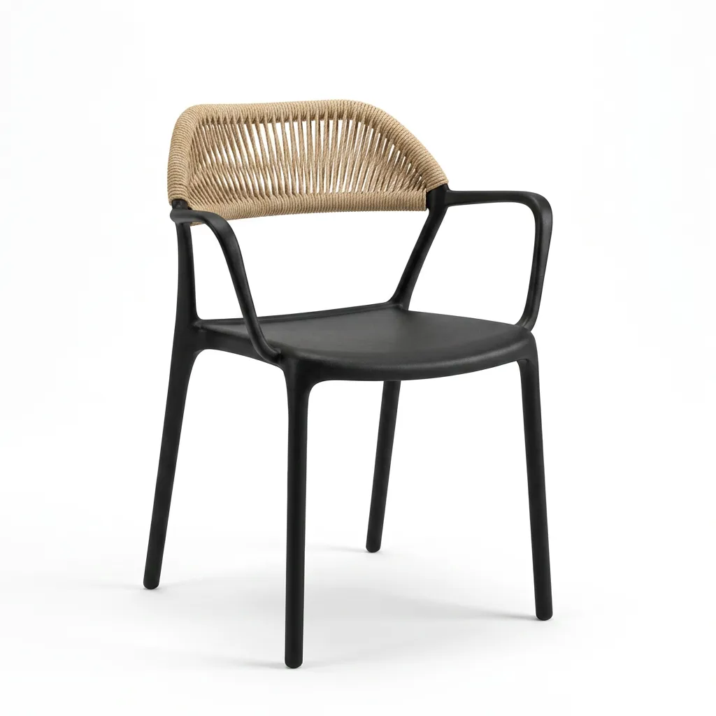 TISSUE SB PPNegro | Silla con Apoyabrazos