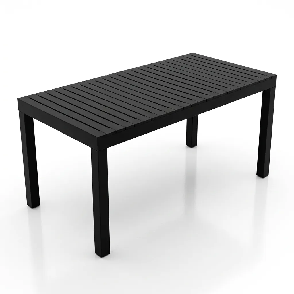 CHILL RA PPNegro | Mesa Comedor 1.4x0.7mt - Para 6 Comensales