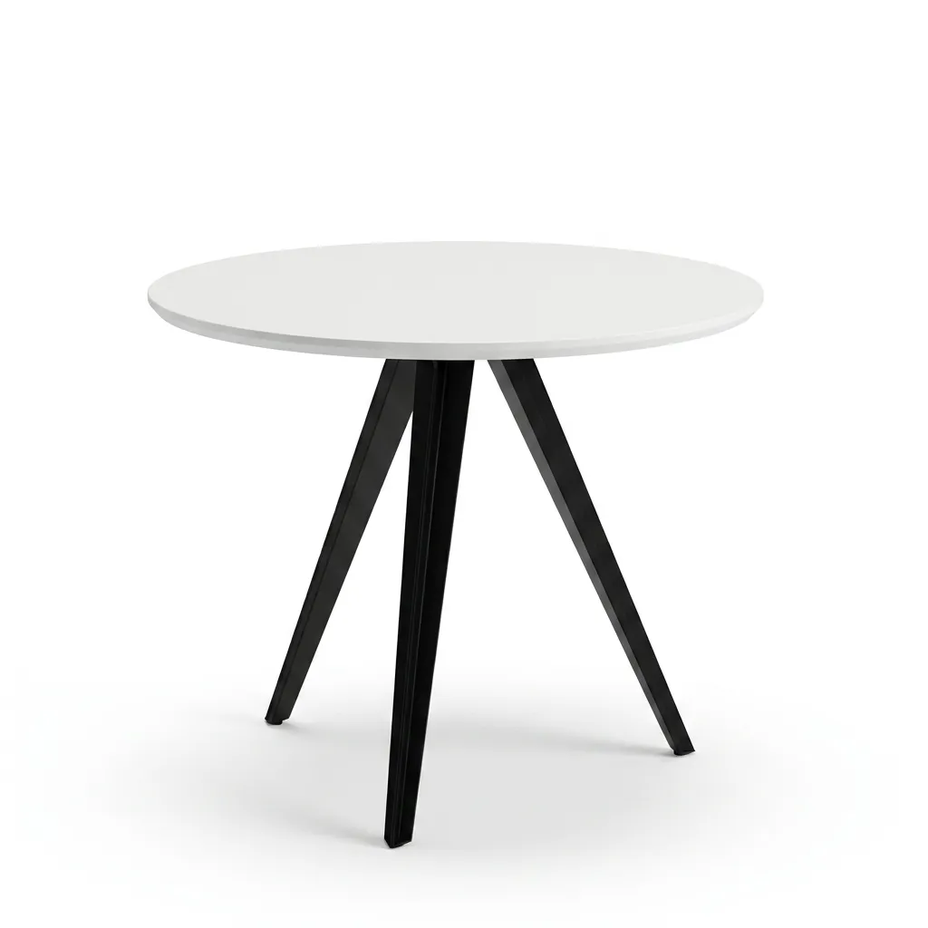WOOD RR PPBlanca | Mesa Comedor 0.80mt - Para 3 Comensales